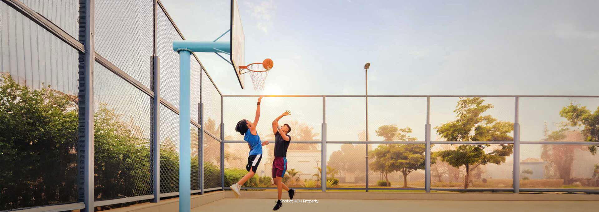 View of Boys Play in Hiranandani Woodspring Basket Ball Court