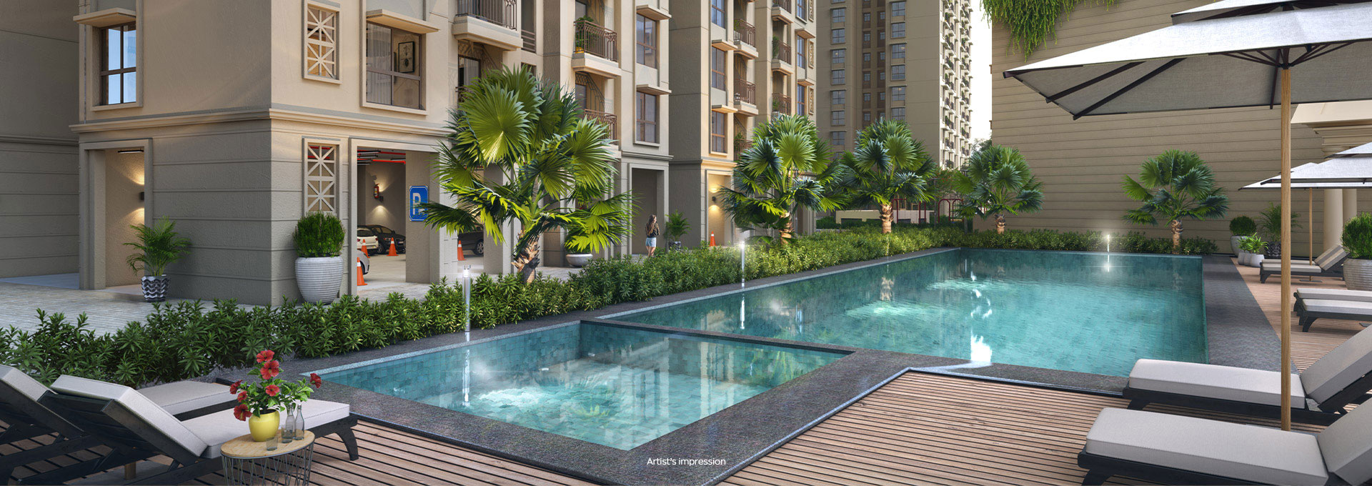 View of Luxury Greenwood Hiranandani Swimming Pool